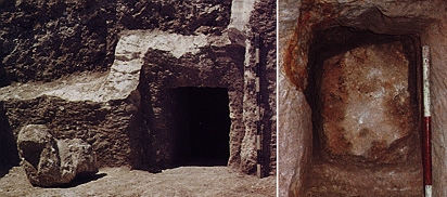 Typical tomb blocking stone (from BAR 25:5 p. 25)